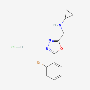 n-{[5-(2-Bromophenyl)-1,3,4-oxadiazol-2-yl]methyl}cyclopropanamine hydrochloride