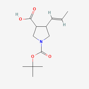 1-[(Tert-butoxy)carbonyl]-4-(prop-1-en-1-yl)pyrrolidine-3-carboxylic acid