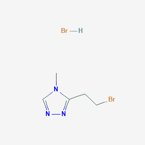 molecular formula C5H9Br2N3 B12310518 3-(2-bromoethyl)-4-methyl-4H-1,2,4-triazole hydrobromide 