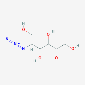 molecular formula C6H11N3O5 B12310556 5-Azido-1,3,4,6-tetrahydroxyhexan-2-one 