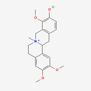 molecular formula C21H26NO4+ B12310566 2,3,9-trimethoxy-7-methyl-6,8,13,13a-tetrahydro-5H-isoquinolino[2,1-b]isoquinolin-7-ium-10-ol 