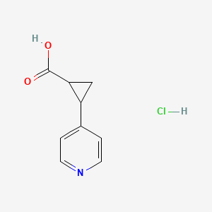 2-(Pyridin-4-yl)cyclopropane-1-carboxylic acid hydrochloride