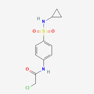 2-chloro-N-(4-(N-cyclopropylsulfamoyl)phenyl)acetamide