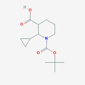 1-[(tert-Butoxy)carbonyl]-2-cyclopropylpiperidine-3-carboxylic acid