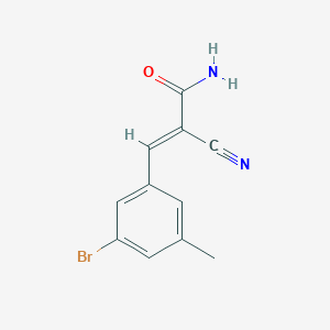 molecular formula C11H9BrN2O B12310628 3-(3-Bromo-5-methylphenyl)-2-cyanoacrylamide 