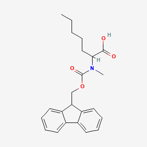 molecular formula C23H27NO4 B12310640 (R)-2-(N-Fmoc-N-methyl-amino)heptanoic acid 