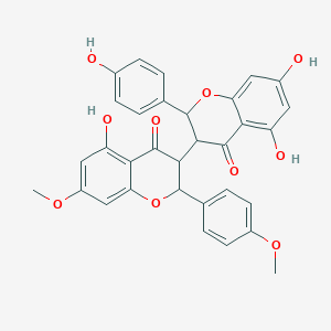 5,7-Dihydroxy-3-[5-hydroxy-7-methoxy-2-(4-methoxyphenyl)-4-oxo-2,3-dihydrochromen-3-yl]-2-(4-hydroxyphenyl)-2,3-dihydrochromen-4-one