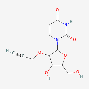 molecular formula C12H14N2O6 B12310673 1-[4-Hydroxy-5-(hydroxymethyl)-3-prop-2-ynoxyoxolan-2-yl]pyrimidine-2,4-dione 