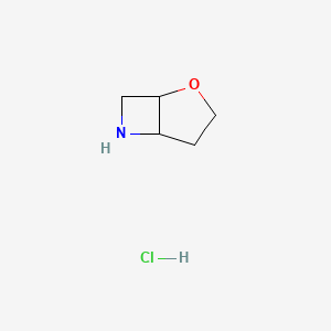 molecular formula C5H10ClNO B12310678 rac-(1R,5R)-2-oxa-6-azabicyclo[3.2.0]heptane hydrochloride, cis 