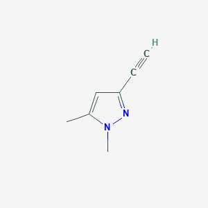 molecular formula C7H8N2 B12310688 3-ethynyl-1,5-dimethyl-1H-pyrazole 