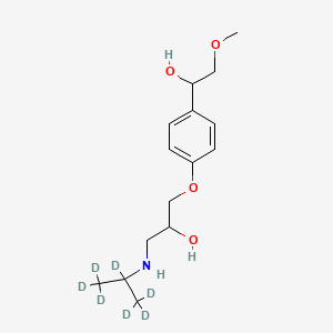 molecular formula C15H25NO4 B12310718 alpha-Hydroxymetoprolol-d7 (iso-propyl-d7) (mixture of stereoisomers) 