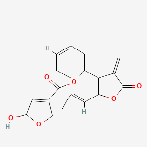 [(6Z,10Z)-6,10-dimethyl-3-methylidene-2-oxo-3a,4,5,8,9,11a-hexahydrocyclodeca[b]furan-4-yl] 5-hydroxy-2,5-dihydrofuran-3-carboxylate