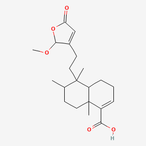 5-[2-(2-methoxy-5-oxo-2H-furan-3-yl)ethyl]-5,6,8a-trimethyl-3,4,4a,6,7,8-hexahydronaphthalene-1-carboxylic acid