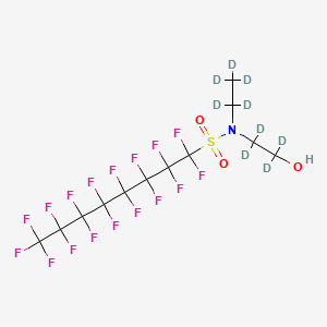 molecular formula C12H10F17NO3S B12310744 N-Ethyl-N-(2-hydroxyethyl)perfluorooctylsulphonamide-d9 CAS No. 1265205-96-6