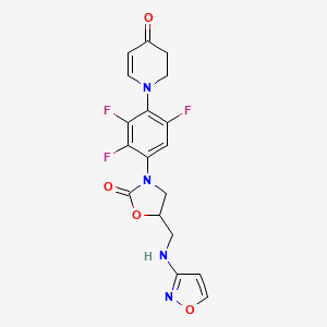 5-[(1,2-Oxazol-3-ylamino)methyl]-3-[2,3,5-trifluoro-4-(4-oxo-2,3-dihydropyridin-1-yl)phenyl]-1,3-oxazolidin-2-one