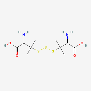 molecular formula C10H20N2O4S3 B12310837 2-Amino-3-[(1-amino-1-carboxy-2-methylpropan-2-yl)trisulfanyl]-3-methylbutanoic acid 