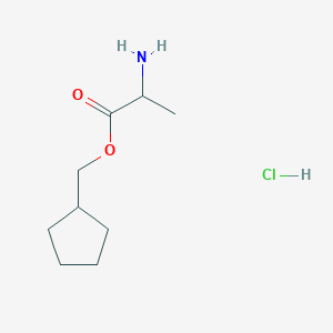 molecular formula C9H18ClNO2 B12310844 Cyclopentylmethyl 2-aminopropanoate;hydrochloride 