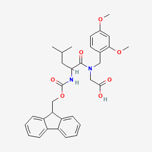 2-[(2,4-dimethoxyphenyl)methyl-[2-(9H-fluoren-9-ylmethoxycarbonylamino)-4-methylpentanoyl]amino]acetic acid