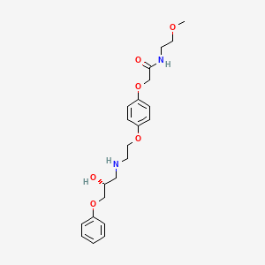 molecular formula C22H30N2O6 B1231088 2-[4-[2-[[(2R)-2-hydroxy-3-phenoxypropyl]amino]ethoxy]phenoxy]-N-(2-methoxyethyl)acetamide 
