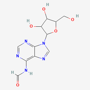 molecular formula C11H13N5O5 B12310955 N-[9-[3,4-dihydroxy-5-(hydroxymethyl)oxolan-2-yl]purin-6-yl]formamide 