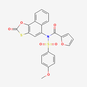 N-(4-methoxyphenyl)sulfonyl-N-(2-oxo-5-benzo[g][1,3]benzoxathiolyl)-2-furancarboxamide