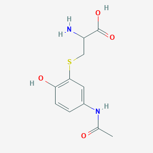 molecular formula C11H14N2O4S B1231098 S-(5-acetamido-2-hydroxyphenyl)cysteine 