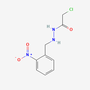 molecular formula C9H10ClN3O3 B12310993 2-chloro-N'-(2-nitrobenzyl)acetohydrazide 