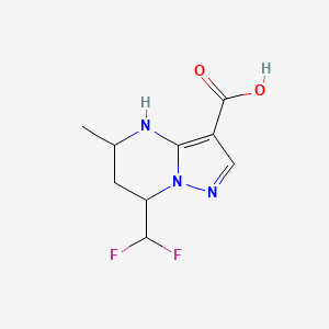 rac-(5R,7R)-7-(difluoromethyl)-5-methyl-4H,5H,6H,7H-pyrazolo[1,5-a]pyrimidine-3-carboxylic acid, cis