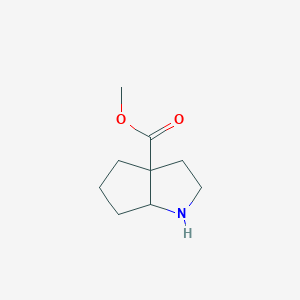 molecular formula C9H15NO2 B12311000 Methyl octahydrocyclopenta[b]pyrrole-3a-carboxylate 