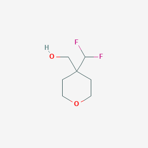 molecular formula C7H12F2O2 B12311005 [4-(Difluoromethyl)oxan-4-yl]methanol 