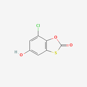 molecular formula C7H3ClO3S B12311035 7-chloro-5-hydroxy-2H-1,3-benzoxathiol-2-one 