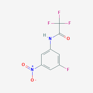 molecular formula C8H4F4N2O3 B12311041 2,2,2-trifluoro-N-(3-fluoro-5-nitrophenyl)acetamide 