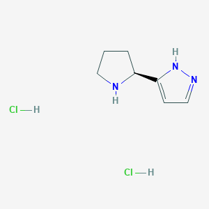 molecular formula C7H13Cl2N3 B12311090 (S)-5-(pyrrolidin-2-yl)-1H-pyrazole dihydrochloride 