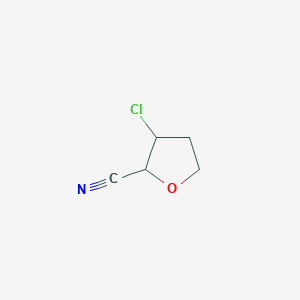 molecular formula C5H6ClNO B12311094 3-Chloro-tetrahydro-furan-2-carbonitrile 