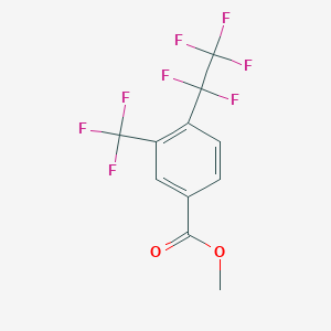 molecular formula C11H6F8O2 B12311097 Methyl 4-(pentafluoroethyl)-3-(trifluoromethyl)benzoate 