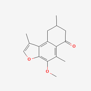 4-methoxy-1,5,8-trimethyl-8,9-dihydro-7H-benzo[e][1]benzofuran-6-one