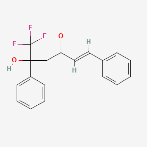 molecular formula C18H15F3O2 B1231114 (E)-6,6,6-trifluoro-5-hydroxy-1,5-diphenyl-1-hexen-3-one 