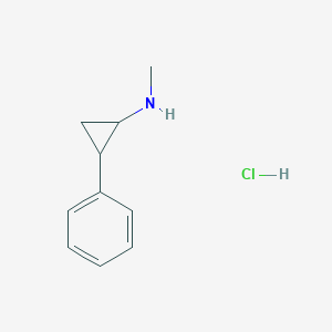 molecular formula C10H14ClN B12311147 N-methyl-2-phenylcyclopropan-1-amine hydrochloride 