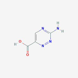 molecular formula C4H4N4O2 B12311155 3-Amino-1,2,4-triazine-6-carboxylic acid 