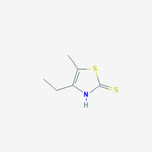 molecular formula C6H9NS2 B12311156 4-Ethyl-5-methyl-1,3-thiazole-2-thiol 