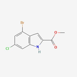 molecular formula C10H7BrClNO2 B12311159 Methyl 4-bromo-6-chloro-1H-indole-2-carboxylate 