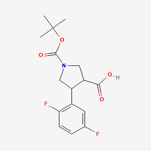 trans-1-(Tert-butoxycarbonyl)-4-(25-difluorophenyl)pyrrolidine-3-carboxylic acid