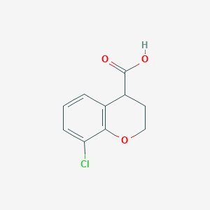 molecular formula C10H9ClO3 B12311177 8-Chlorochroman-4-carboxylic acid 