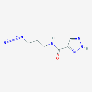 molecular formula C6H9N7O B12311185 N-(3-azidopropyl)-1H-1,2,3-triazole-4-carboxamide 