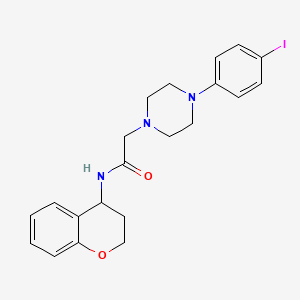 molecular formula C21H24IN3O2 B12311193 N-(3,4-dihydro-2H-1-benzopyran-4-yl)-2-[4-(4-iodophenyl)piperazin-1-yl]acetamide 