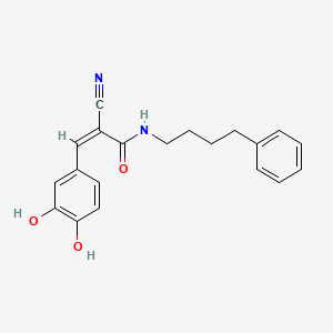 (Z)-2-cyano-3-(3,4-dihydroxyphenyl)-N-(4-phenylbutyl)prop-2-enamide