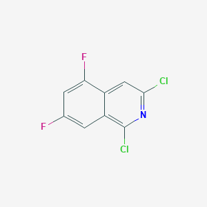 molecular formula C9H3Cl2F2N B12311223 1,3-Dichloro-5,7-difluoroisoquinoline 