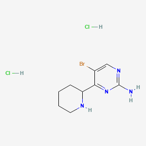 5-Bromo-4-(piperidin-2-yl)pyrimidin-2-amine dihydrochloride