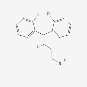 molecular formula C18H19NO B1231124 Desmethyldoxepin solution, cis/trans, 1.0 mg/mL in methanol, ampule of 1 mL, certified reference material CAS No. 58534-46-6