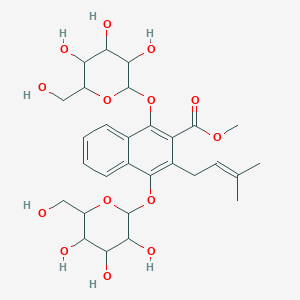 2-Carbomethoxy-3-prenyl-1,4-naphthohydroquinone-di-O-beta-D-glucoside